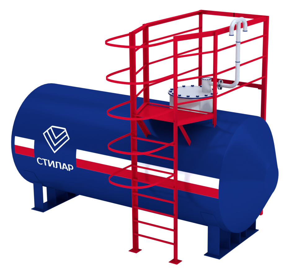 Горизонтальный резервуар РГСН для спирта 75 м³ от завода-производителя